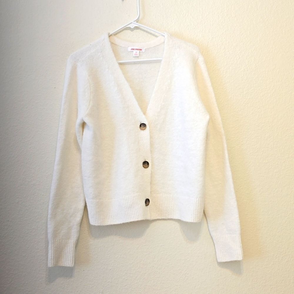 white joe fresh cardigan, never worn!